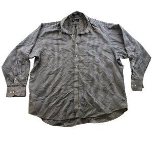 Chaps Mens Dress Shirt Size XXL 18-18.5 Neck Classic Fit Twill Long Sleeve Plaid